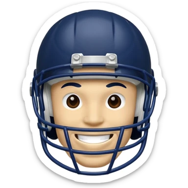 College football player helmet in a deep, dark color

 sticker