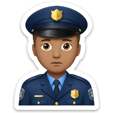 Policia triste sticker