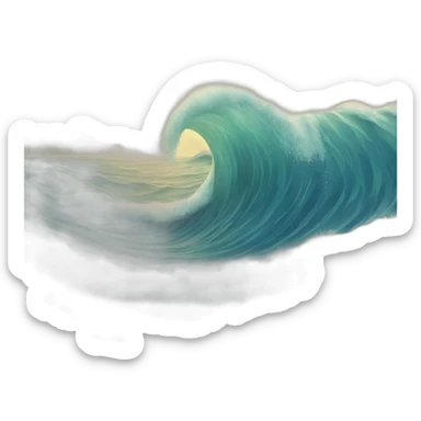 waves breaking on a beach sticker