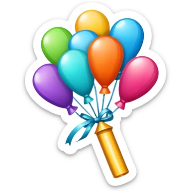 Corporate Gift icon and party popper as a retro sticker  sticker