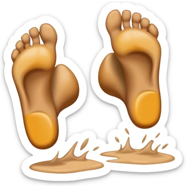 Kicking feet sticker