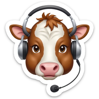 Crelly the cow vtuber  sticker