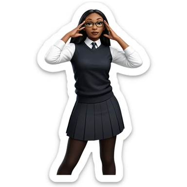 school uniform beauty portrait sticker