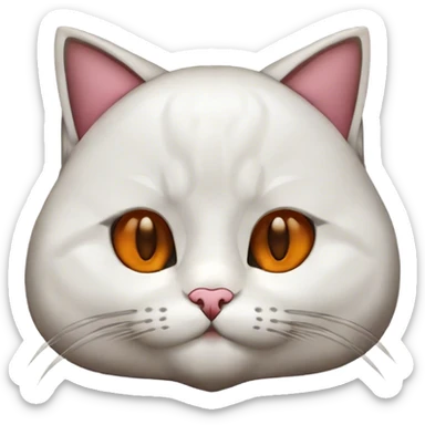 un droGatto persiano animato come cartone  sticker