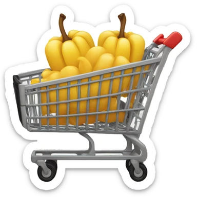 Shopping cart black sticker
