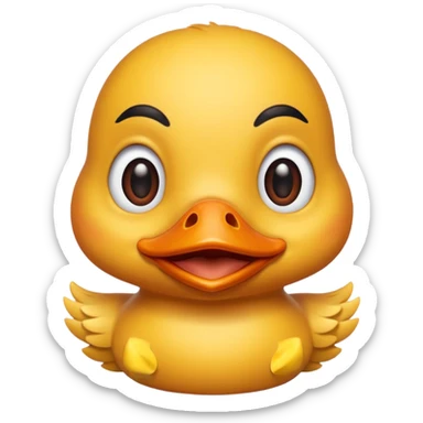 heart eyes with duck sticker