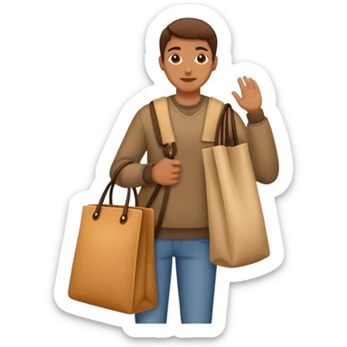 target customer with bag sticker