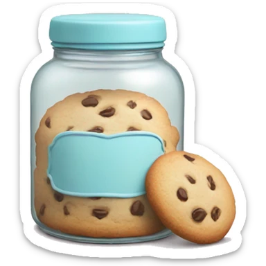 pastel cookie in realistic cookie jar sticker