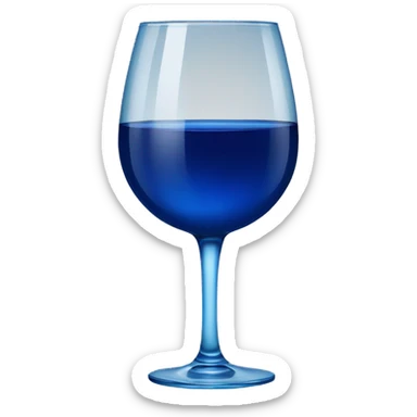 Blue wine sticker