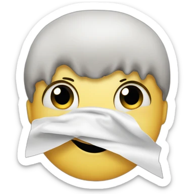 Wipe drool of emoji face sticker