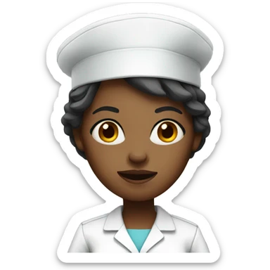 Female Nurse that looks really mean sticker