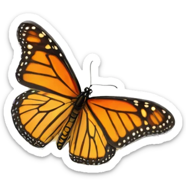 Monarch butterfly in sunlight  sticker