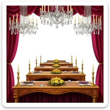 a court society’s staggering of table heights according to nobles’ rank sticker