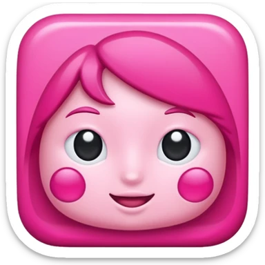 Bright rosy pink sticker