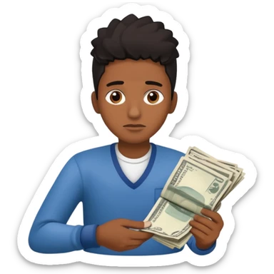 archetype for a young adult: The Precarious-Independent (20-25yr) Dealing with unstable incomes, bills, rent and expenses they have to have full control over finances but often don’t have the flexibility to think about long-term goals. South american or black individual. Remove the money
 sticker