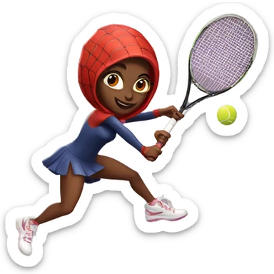 Spider-Girl playing tennis sticker