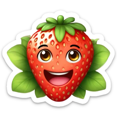 Strawberry cute sticker