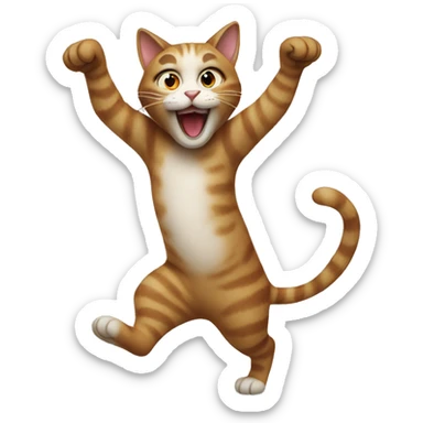 Cat dancing sticker