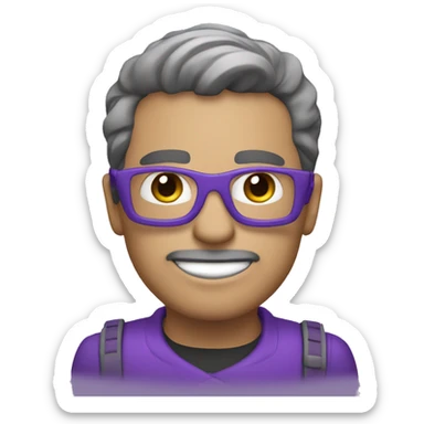 Une super héro du marketing digital habillé en violet sticker