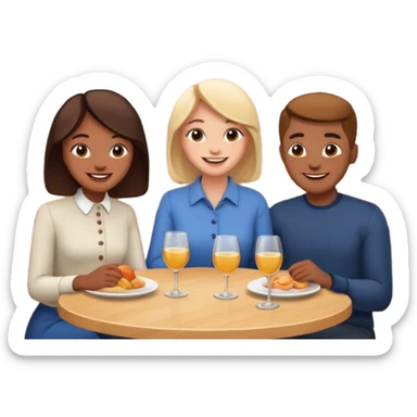 comversacion dentro de un restauant  sticker