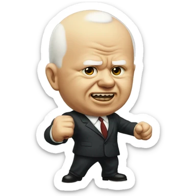 Khrushchev threatens with his fist sticker