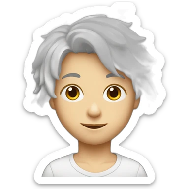 Jeune garçon blanc avec cheveux châtains  sticker