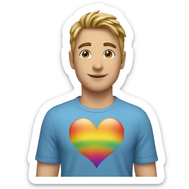 Un coeur arc en ciel sticker