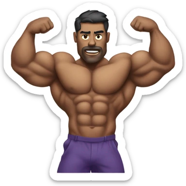 Body builder with bulging veins sticker