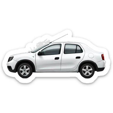 white car brand dacia sticker
