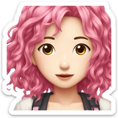 yuigahama yui pink hair sticker