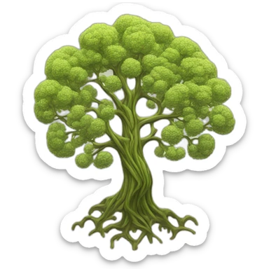 fractal tree sticker