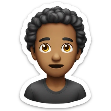 Brazilian man have a surprised  sticker