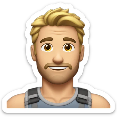 Gay—Caucasian-Fit-Hunk-Kissing sticker