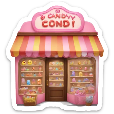 Candy shop sticker