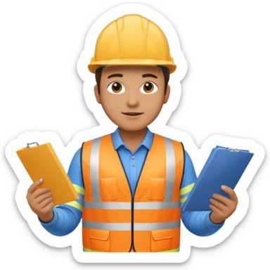 Ingeniero civil trabajando  sticker