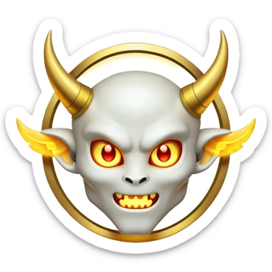 Demon halo alone sticker