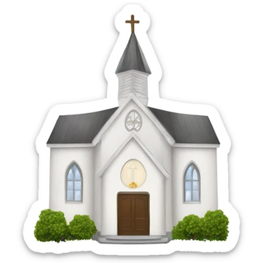 White wedding Chapel sticker