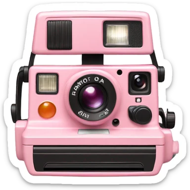 Light pink Polaroid camera sticker
