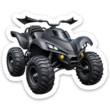 batmobile atv quad cross sticker