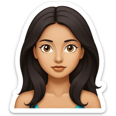 Latina woman with long dark hair sticker
