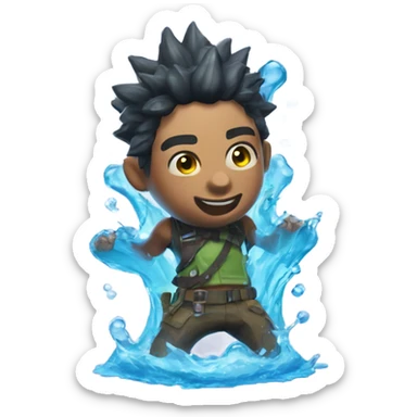 Fortnite Water Sprite squishie sticker