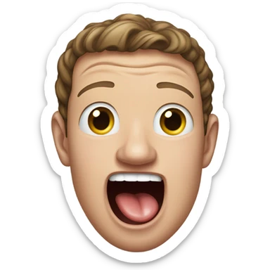 mark zuckerberg tounge out sticker