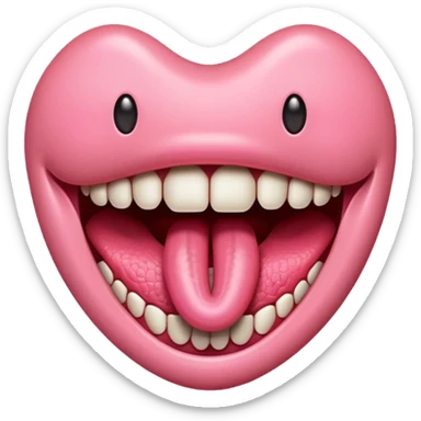 Mouth tongue sticker