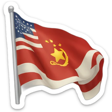 soviet united states flag sticker