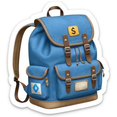 Blue backpack, Lost & Found Object. sticker