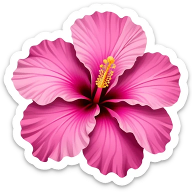 pink hibiscus sticker