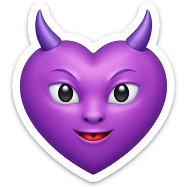 devil heart purple sticker