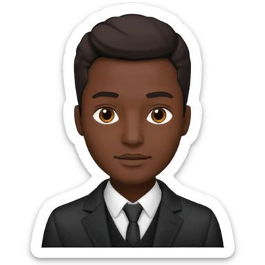 Fashion Black&White man sticker