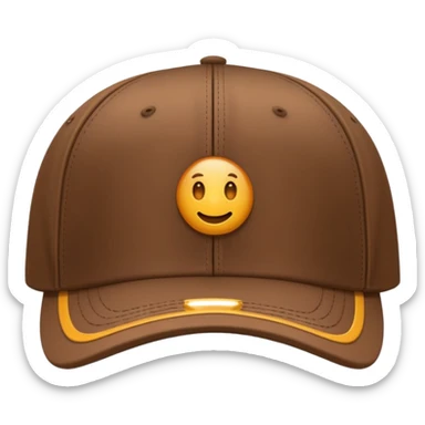 Brown fitted cap sticker