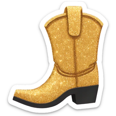 Glitter cowboy boot sticker